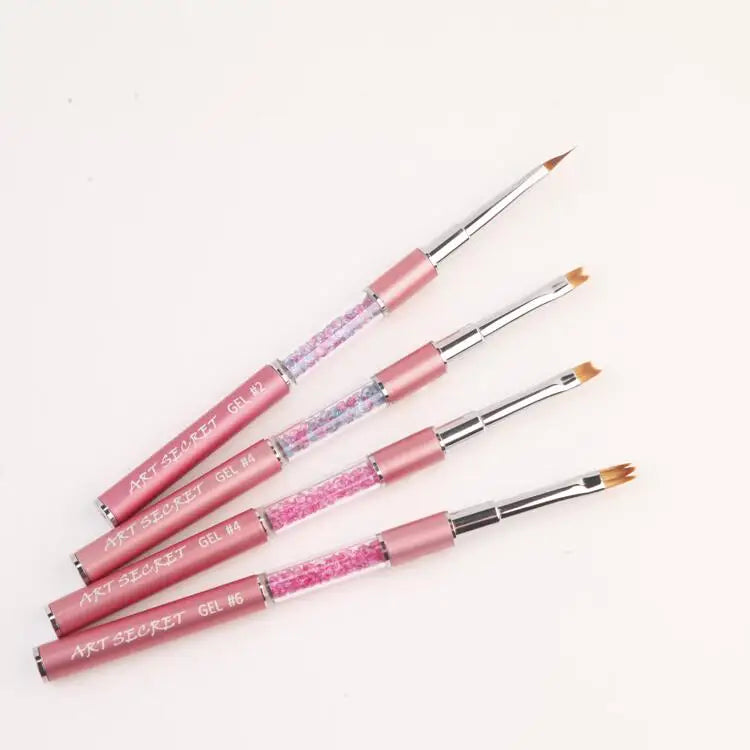 ArtSecret Pro Nail Brushes - Perfect 3D Tips & UV Gel Application